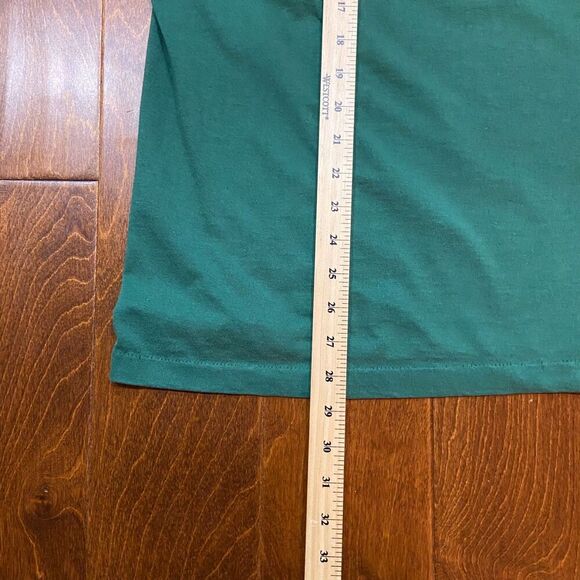 Hanes Vintage 90s Zannes Uniforms Hunter Green Basic T-Shirt Men's XXL - Picture 8 of 8